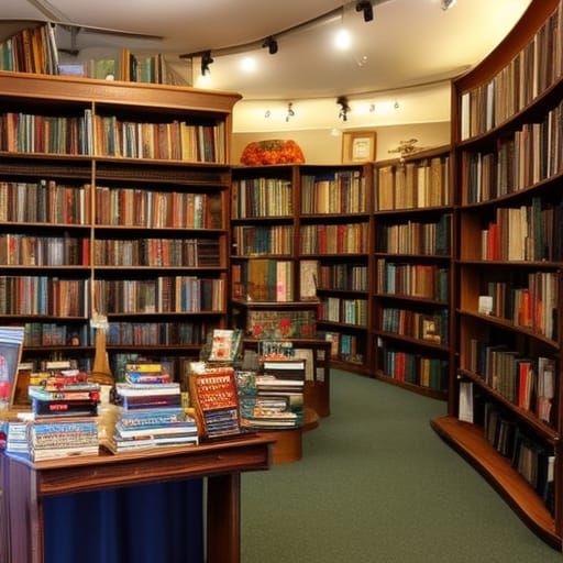 Enchanting Magic Bookshop Interior