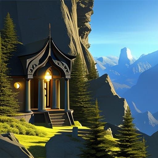 Fantastical Matte Painting with Deep Color