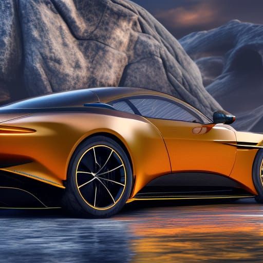 Detailed Matte Painting of an Aston Martin