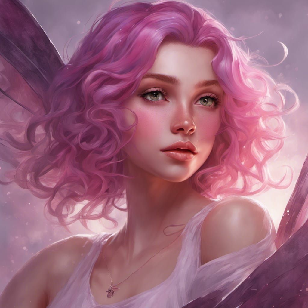 Teen Fairy Portrait in Hyperdetailed Digital Art