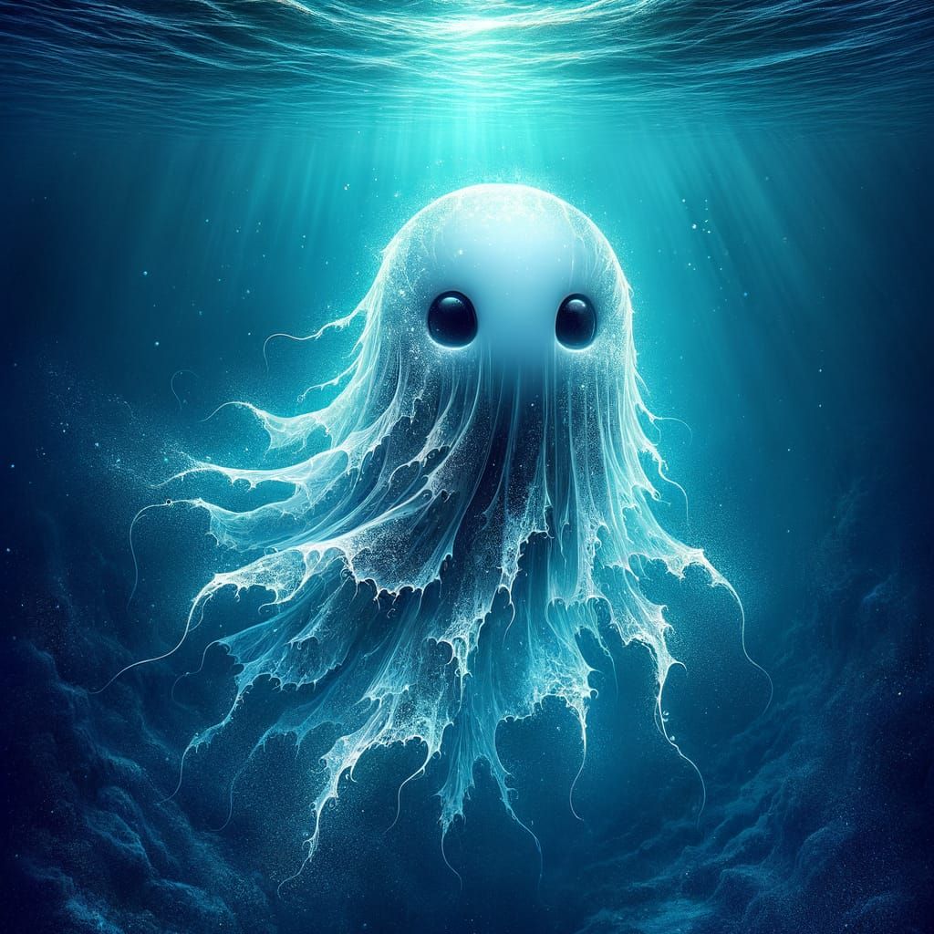 Glowing Abyss Creature in Gothic Art Style