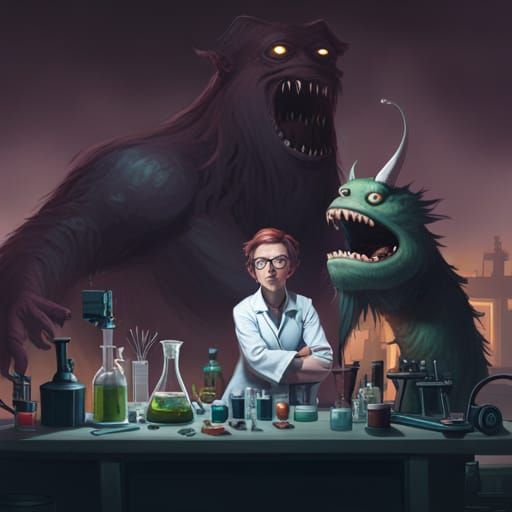 Mad Scientist's Lab: A Science Fantasy 3D Render