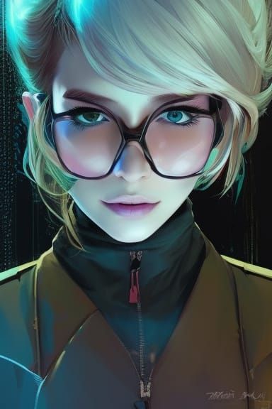 Cute Girl Cracking Jokes in Digital Illustration