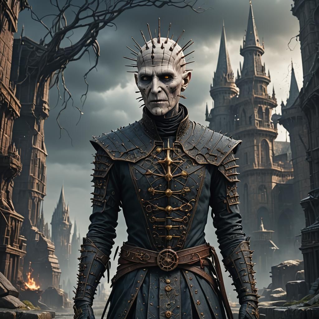 Detailed Matte Painting of Pinhead in 8K