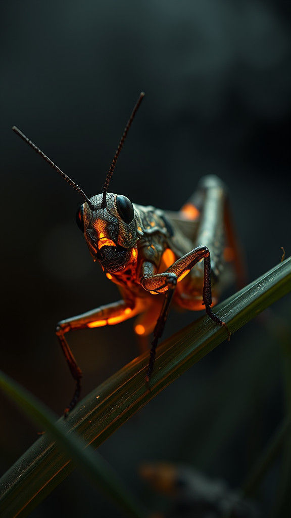 Lava Grasshopper: A Biomechanical Portrait