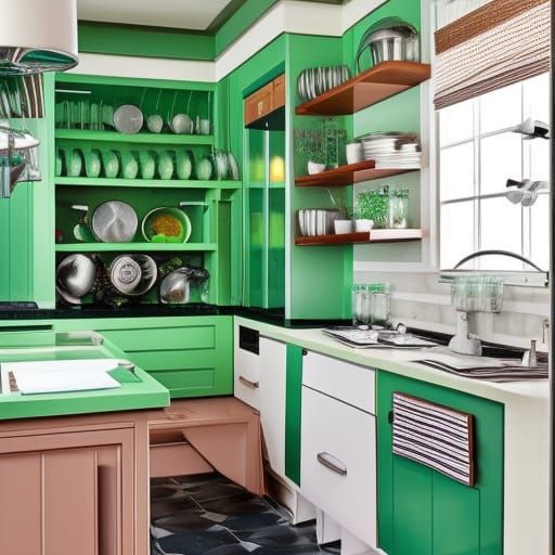 Modern Kitchen with Frog-Themed Decor