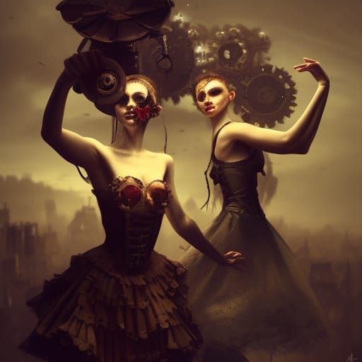 Maybe I can live without it. Maybe it'll drive me mad. Music box ballet dancers sinister by Greg Rutkowski steampunk eng...