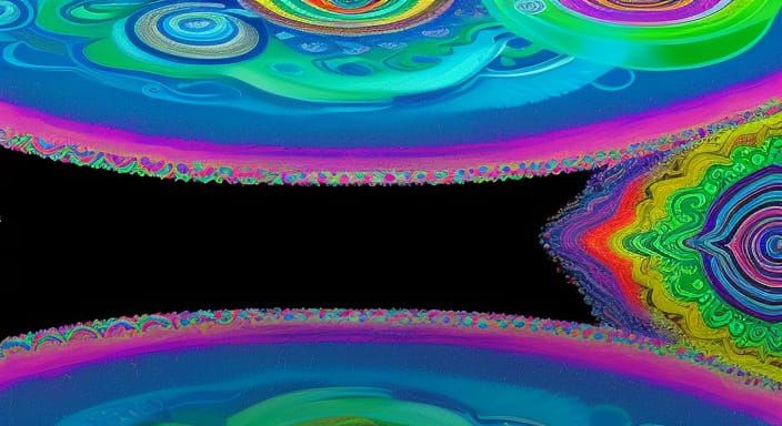 Psychedelic Garden Portrait in Vibrant Oil Paint