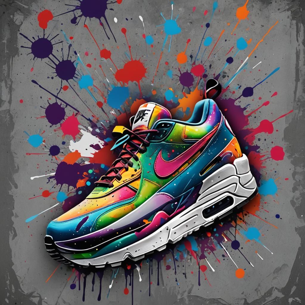 Nike Shoe Graffiti Art Poster