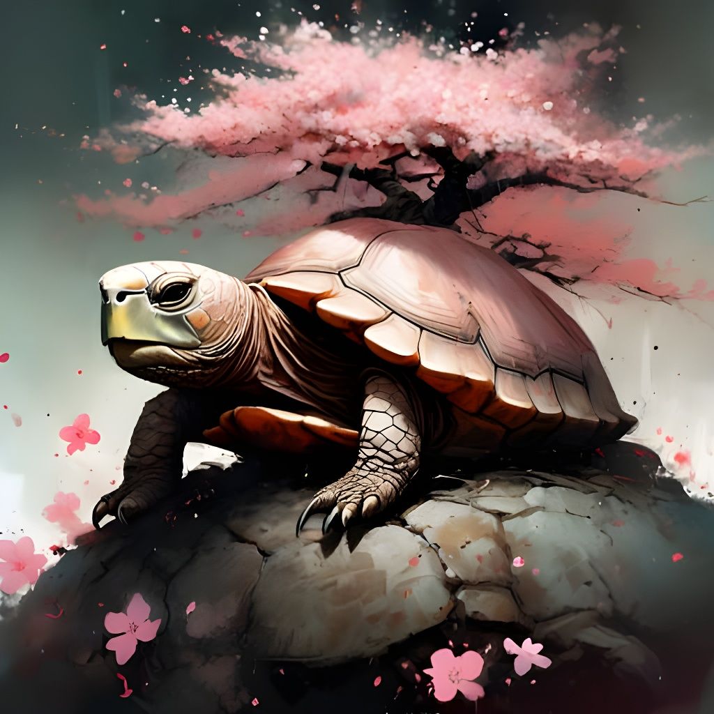 Cherry Tortoise AI Generated Image