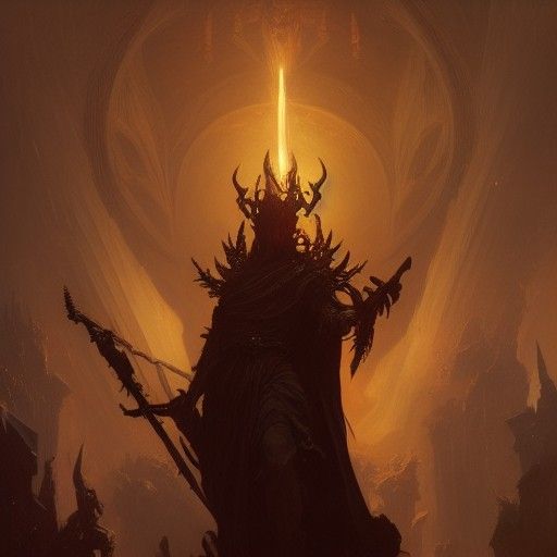 Epic Dark God of Death in Hyperdetailed Fantasy Art