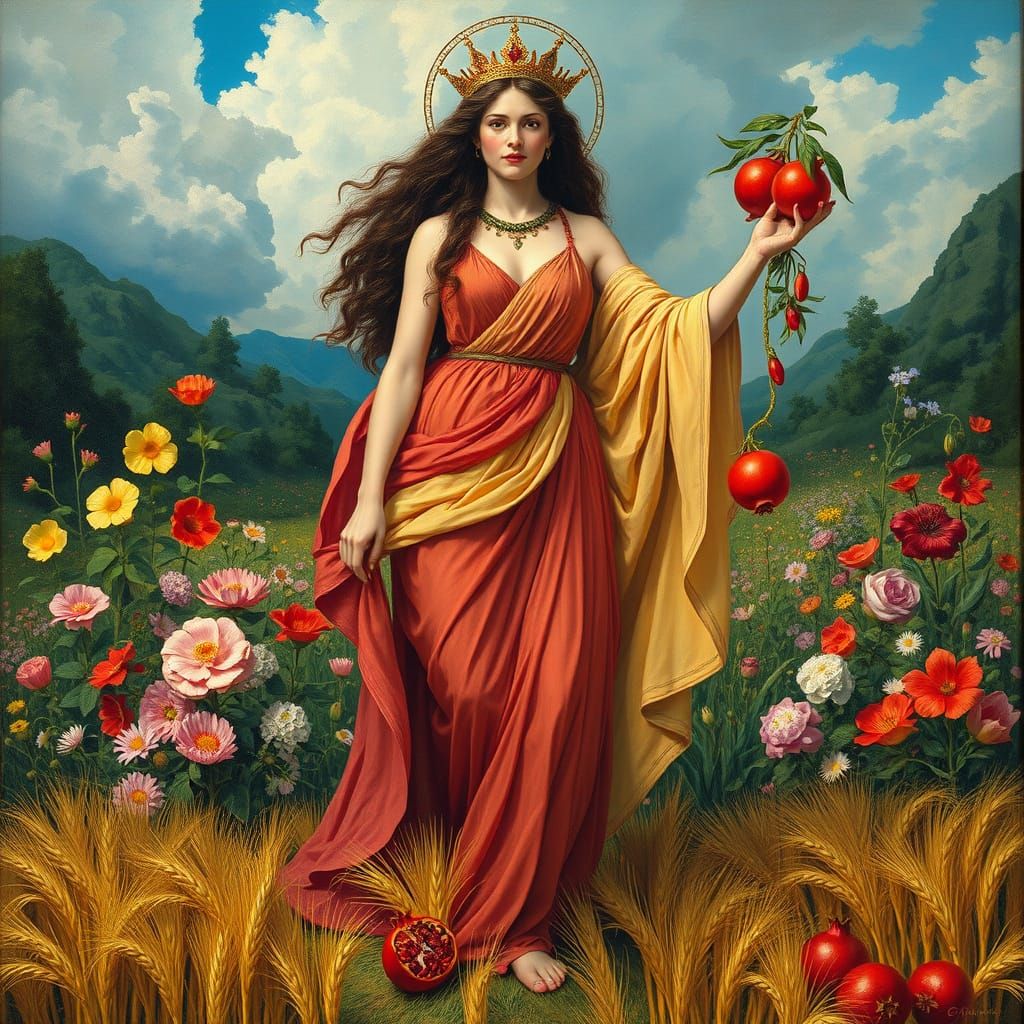 Queen of the Underworld Reigns in Vibrant Spring Landscape