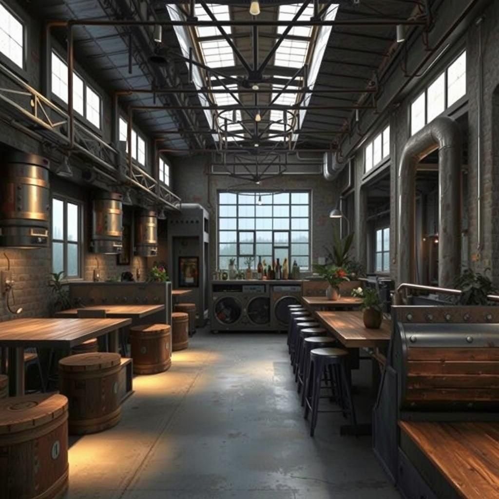 Liminal Steampunk Space: Industrial Upcycled Design