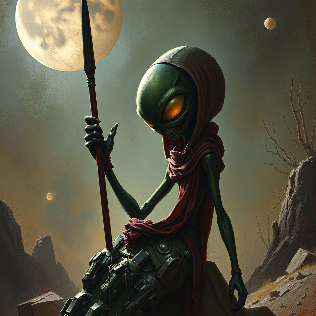 Horror Marvin the Martian in Doré Style
