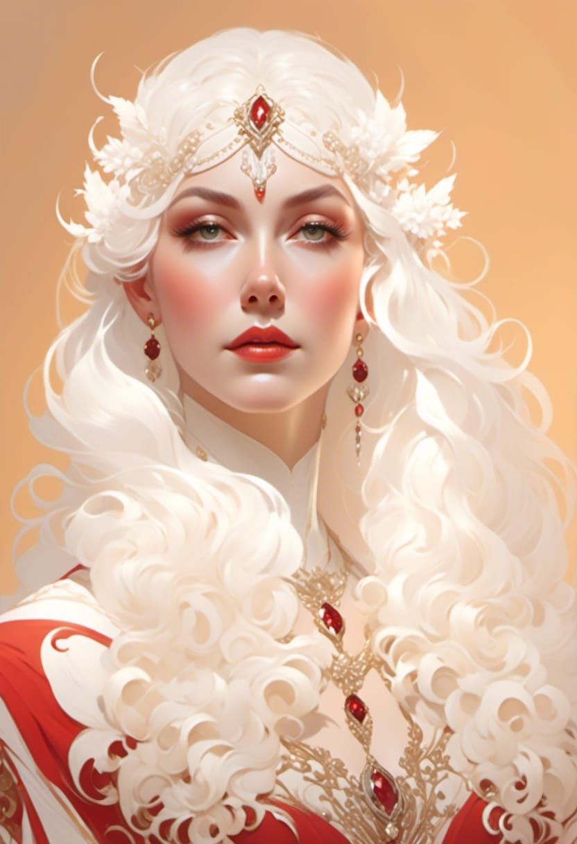 Queen of Blades Portrait in Hyperdetailed Art Style