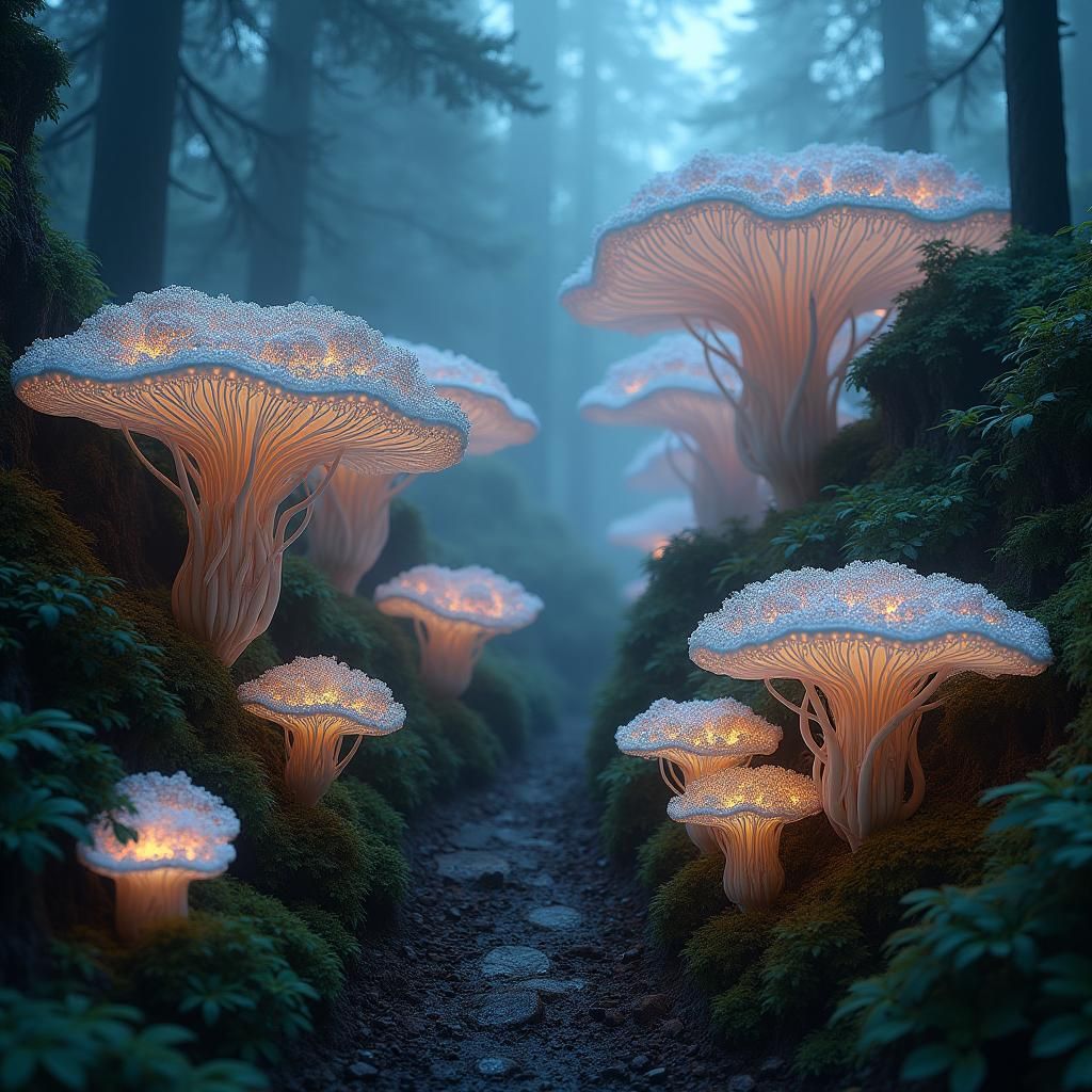 Ethereal Fungus Spanning Oregon's Blue Mountains