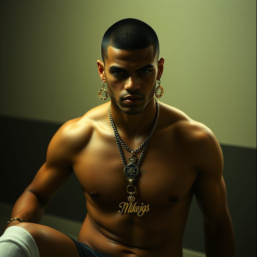 Dramatic Portrait of a Young Gang Leader