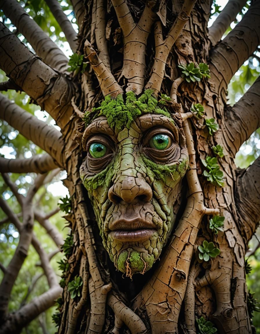 Arcane Bagworm Under Socotra Baobab Tree