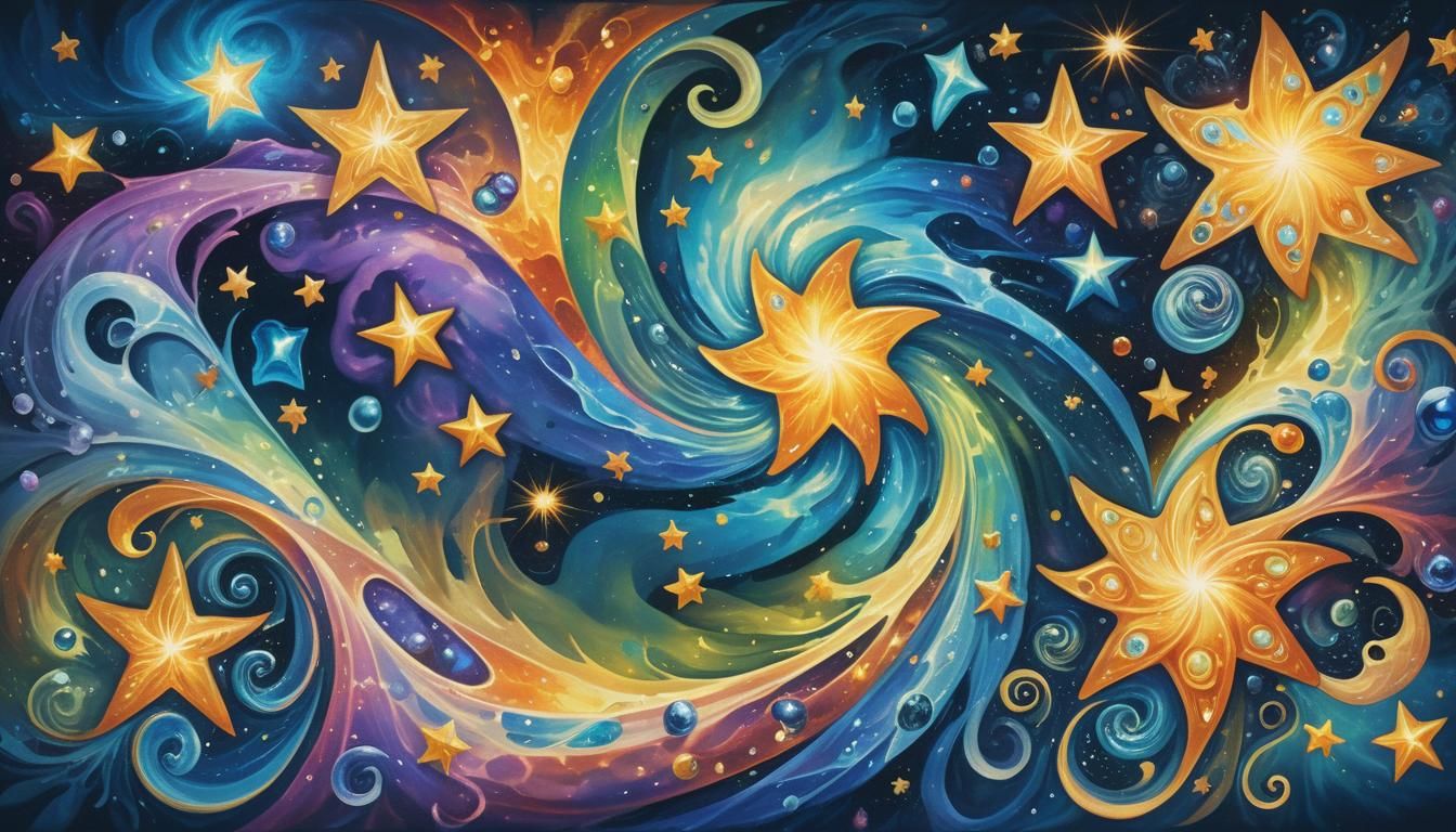 Bioluminescent Elementals in Surreal Plasma Maesltrom