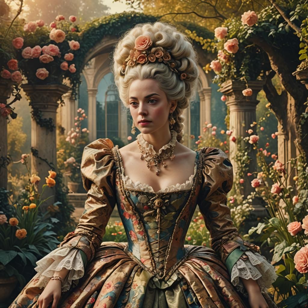 Marie Antoinette in the garden