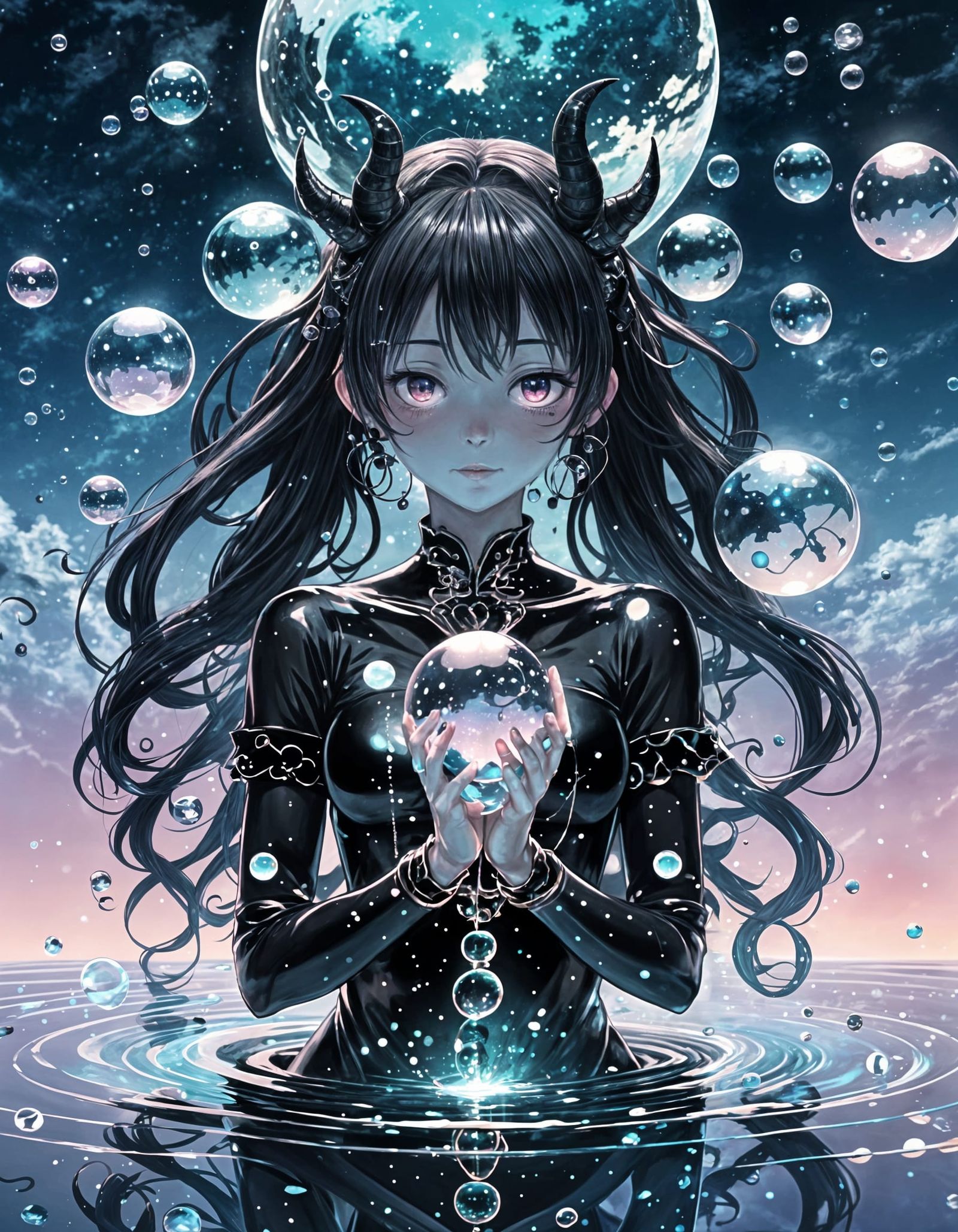 Demoness in Glass Orbs: Anime Key Visual