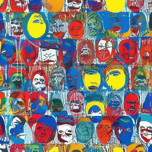 Triadic Pop Art Portrait of a Clown