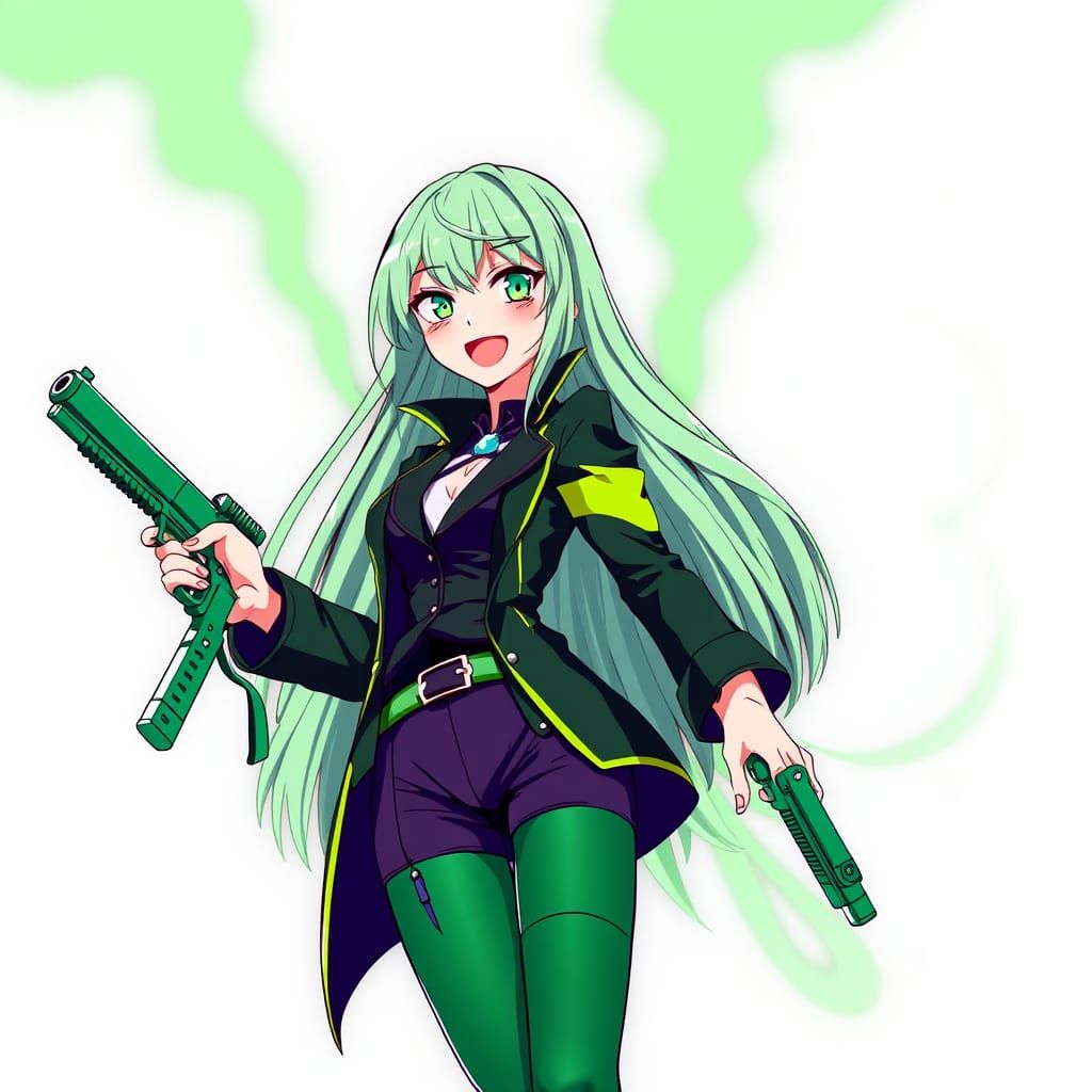 Anime Girl Villain Controlled by Purple Butterfly