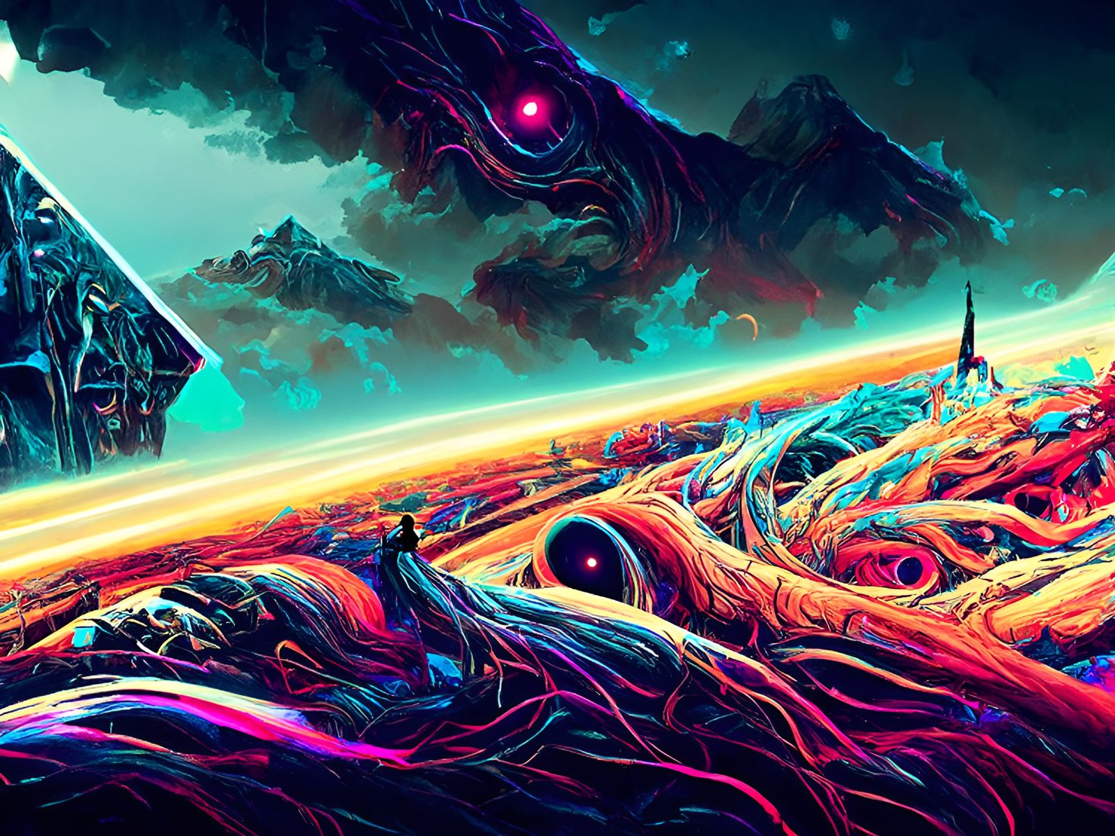 Splinters of Oblivion: A Psychedelic Digital Art Piece