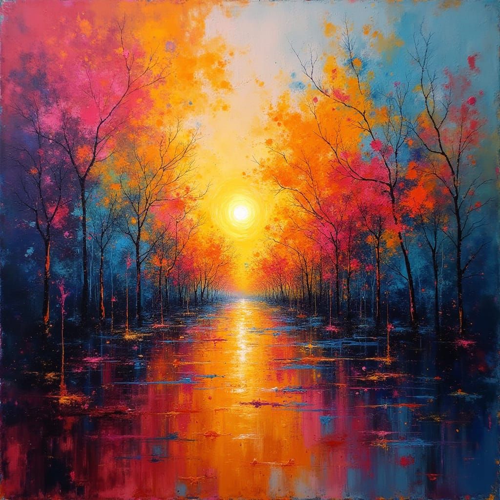 Vibrant Abstract Expressionist Masterpiece