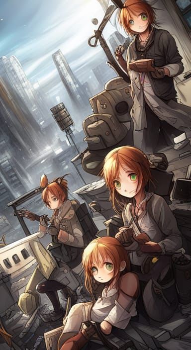 Anime Post-Apocalyptic Wonderland: Key Visual Art