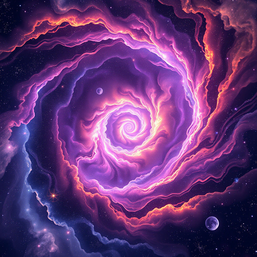 Cosmic Energy Vortex: Infinite Stars and Nebulas