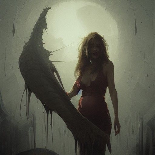 Sinister Scene of Consumption in Dark Gothic Style