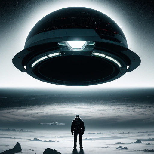 Surreal, High-Tech UFO Descends on a Barren Wasteland