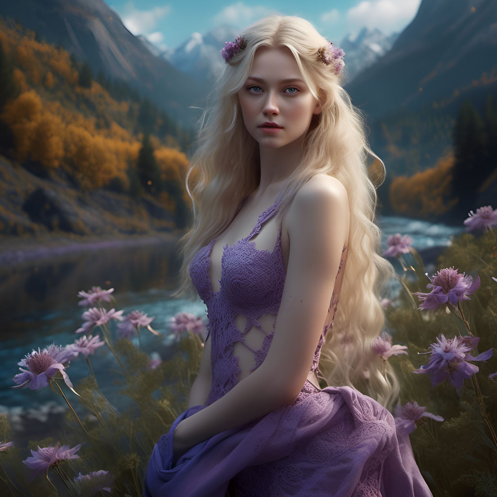 Heidi by the river