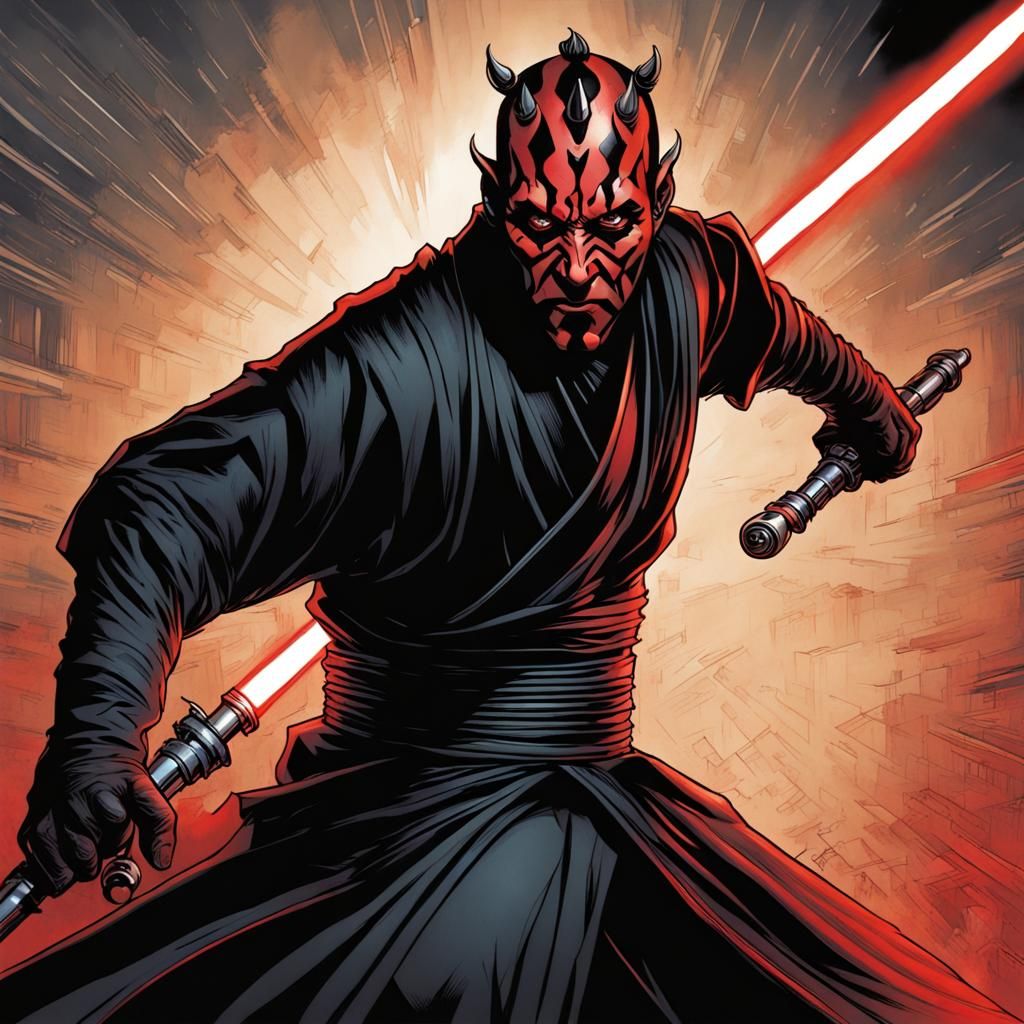 Darth Maul Comic Book Art by Mark Brooks