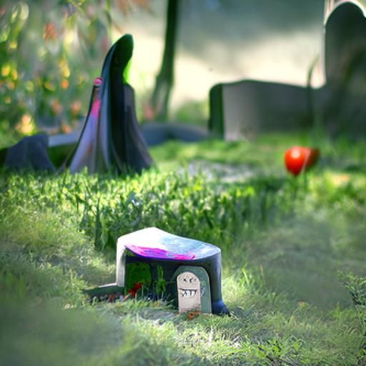 Lonely Grave: Vampire in Pixar-Style 3D Art