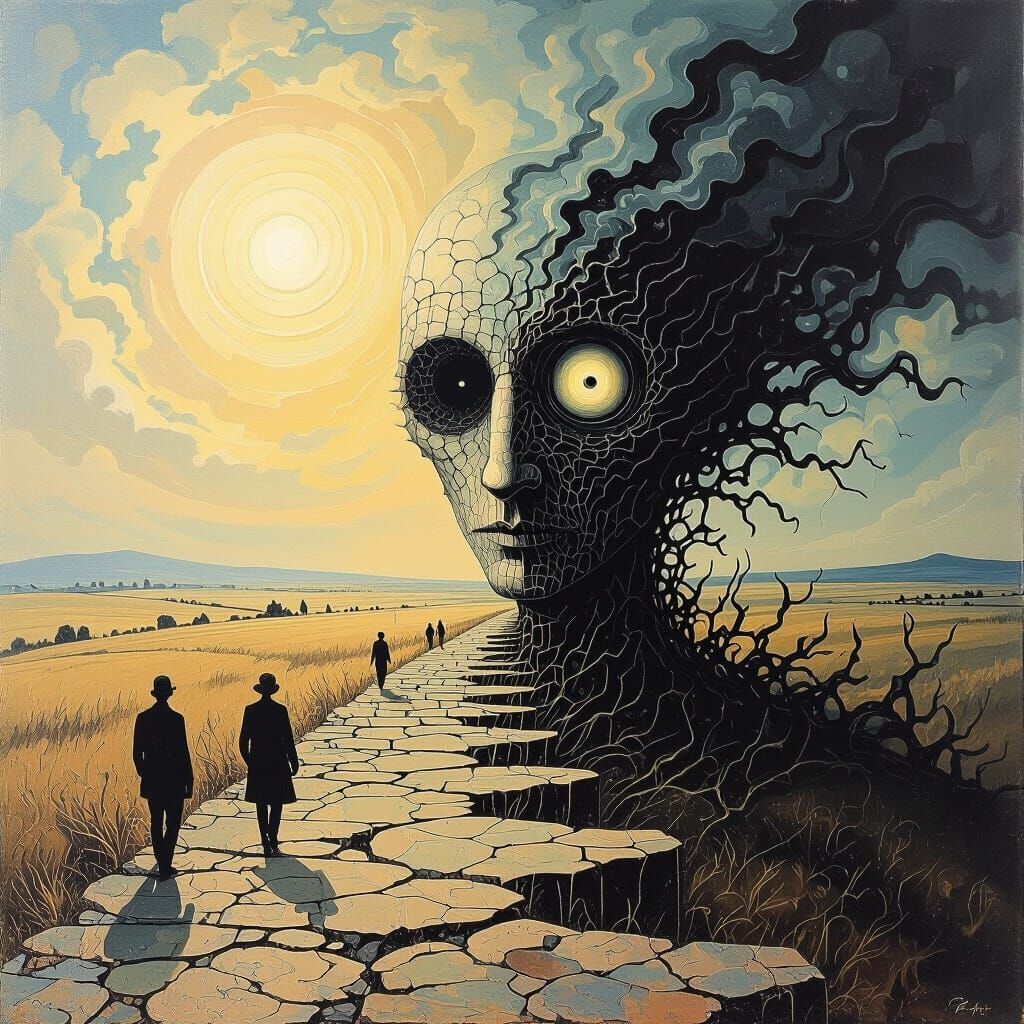 Enigmatic Surrealism: Highly Detailed Psychological Landscap...
