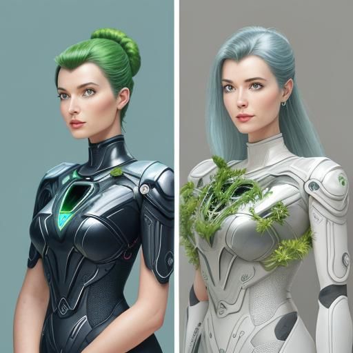 Ecological Futurism: Woman, Globe, Green Tech