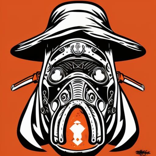 Plague Doctor Vector Graphic in Bold Style