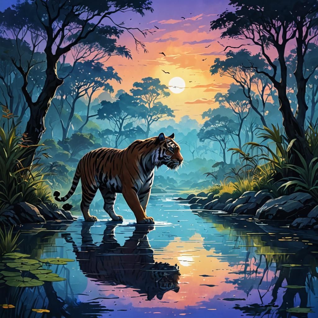 Majestic Tiger Generated by AI