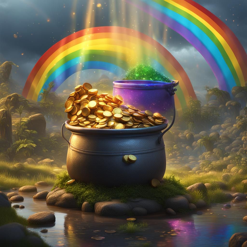 Rainbow and Pot of Gold: Fantasy Concept Art