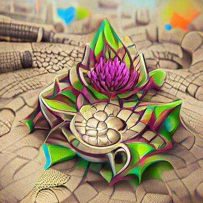 Lotus Flower Zentangle Mandala Art in Steampunk Style