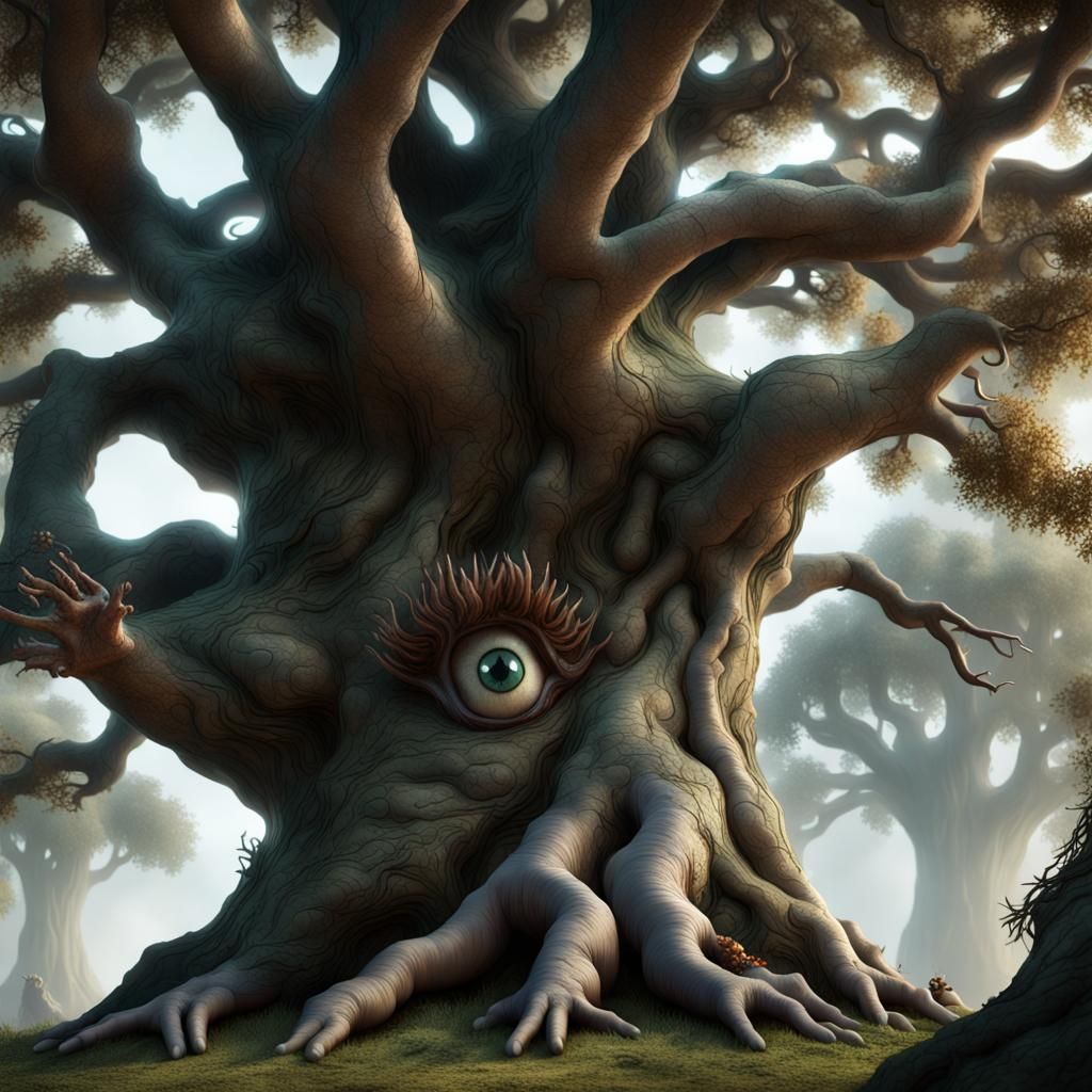 Enchanted Tree Creature Rendered in Octane