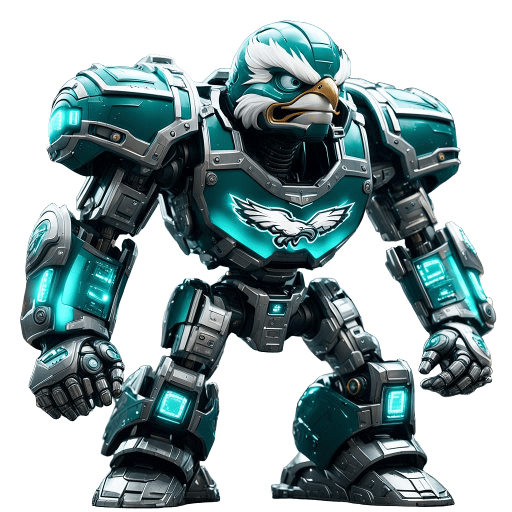 Philadelphia Eagles Smurf in Sci-Fi Style