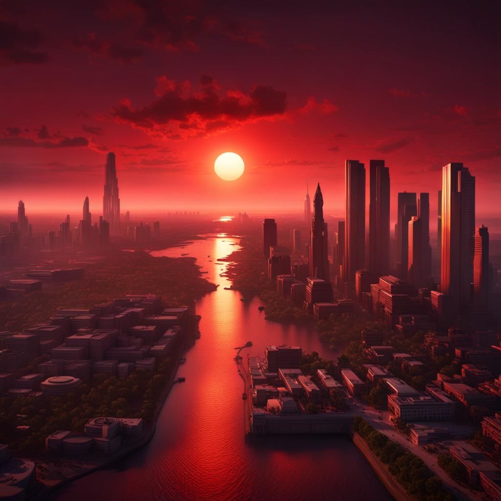 Desolate Darwin Skyline at Sunset: Lost Contact