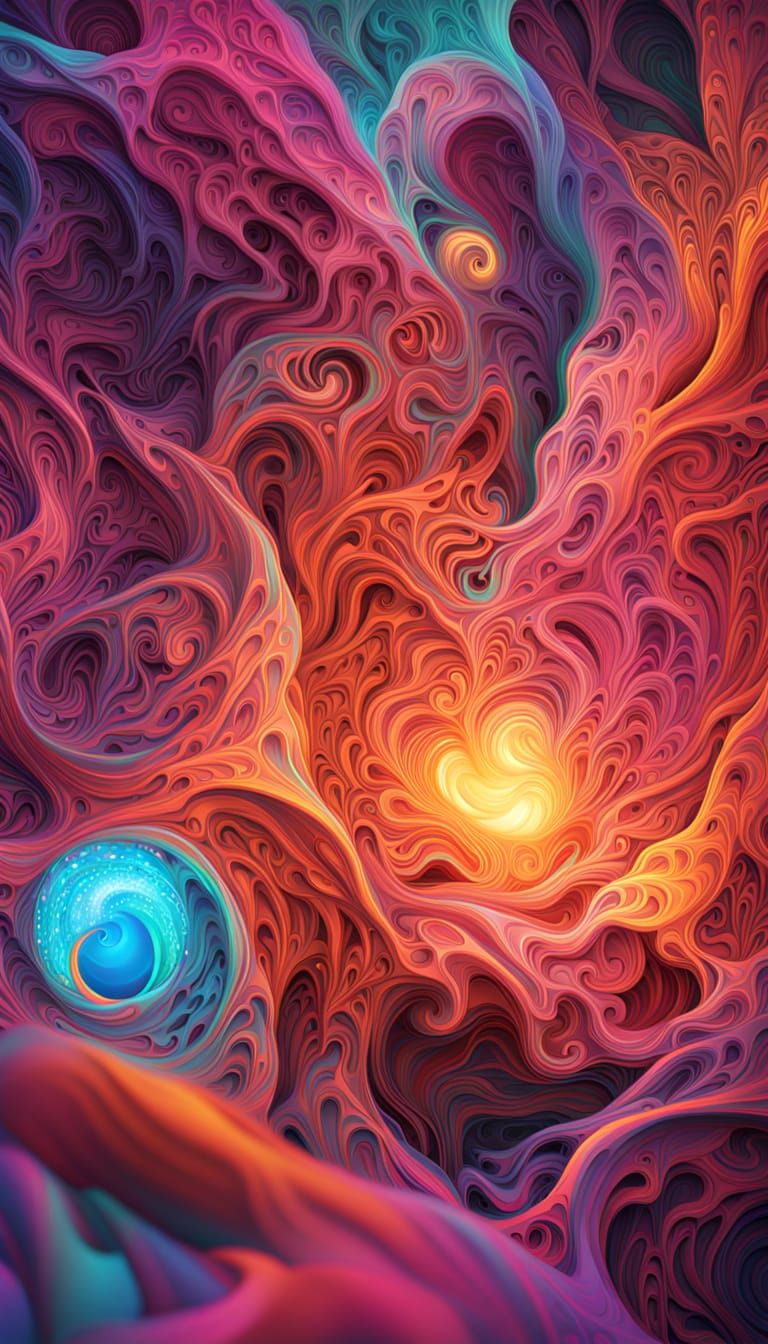 Ominous AI Landscape in Maximalist Surrealism Style