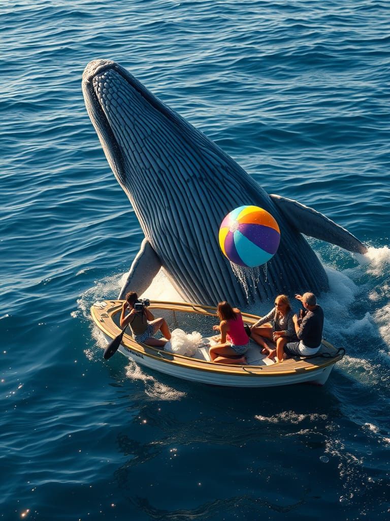 Majestic Humpback Whale Breaching in 8K Cinematic Style