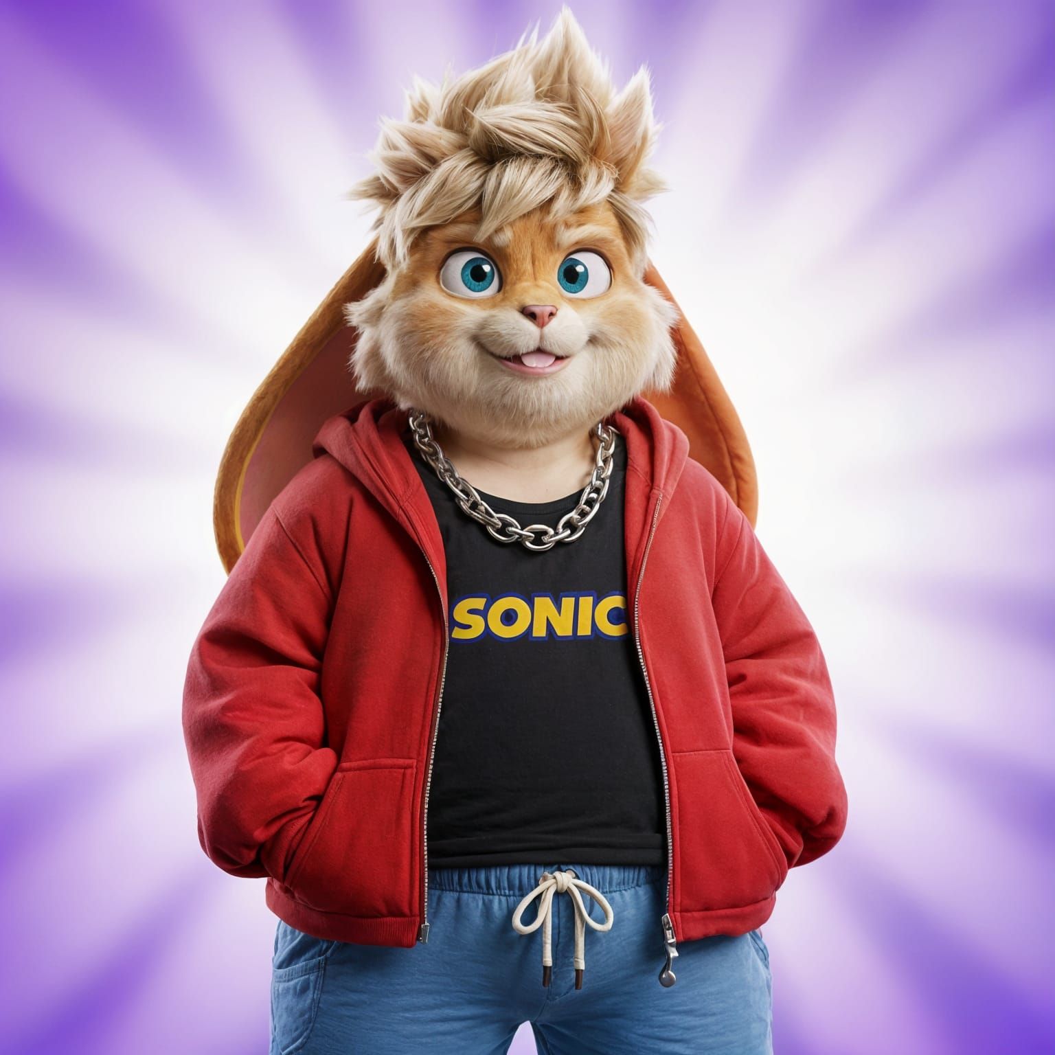 Anthropomorphic Bunny Boy: Pixar-Style 3D Character Art