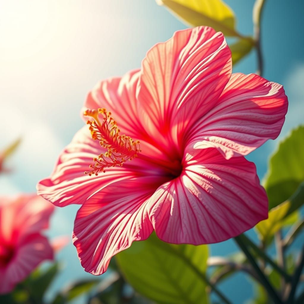 Vibrant Hawaiian Hibiscus in Tropical Paradise