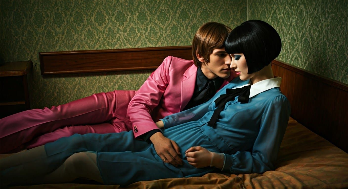 Youthful Love in a Retro Motel Oasis